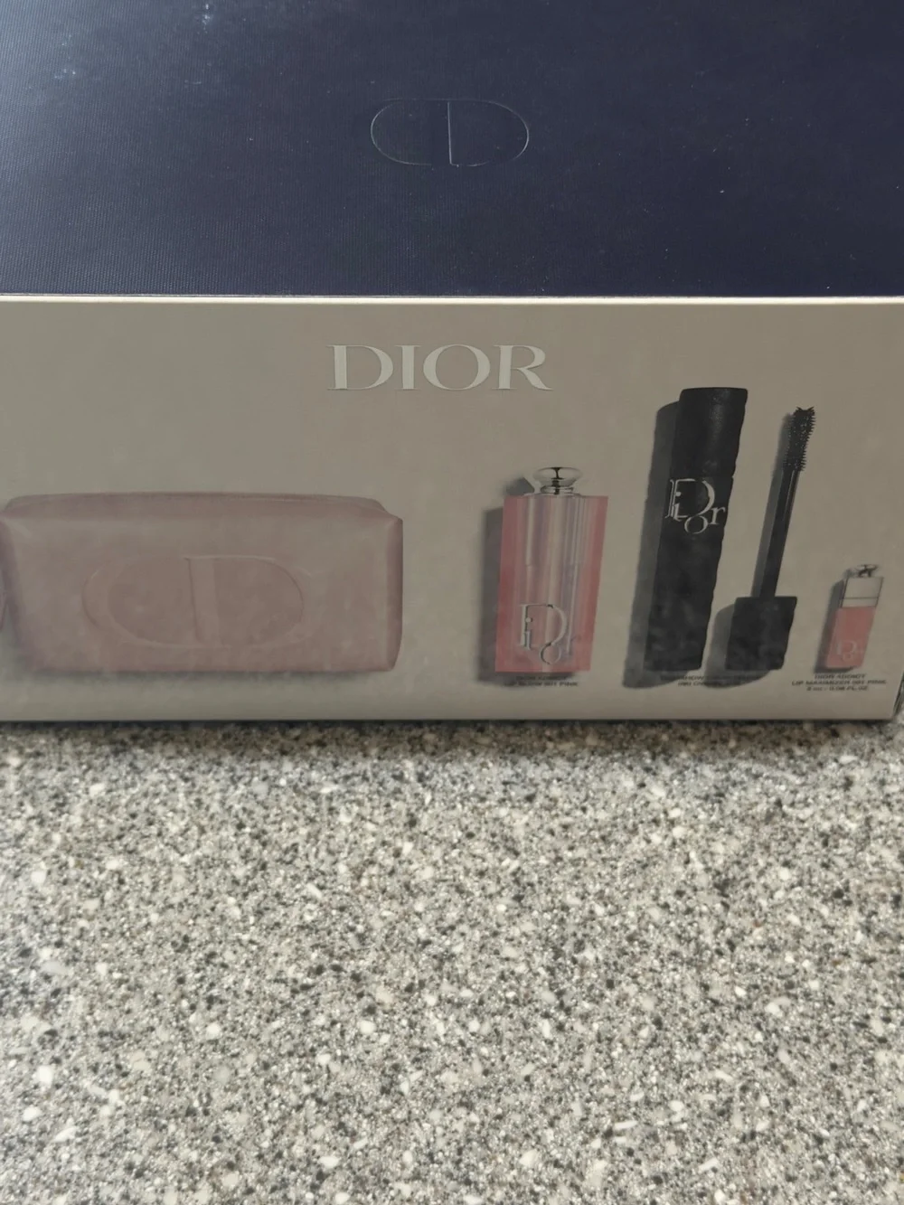 Dior Lip Set with Soft Pink Lipstick, Pink Gloss & Black Mascara